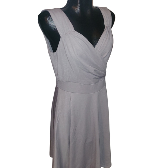 Grace Karin Sleeveless Faux Wrap A-line Grey Dress Sz.L - Picture 3 of 5